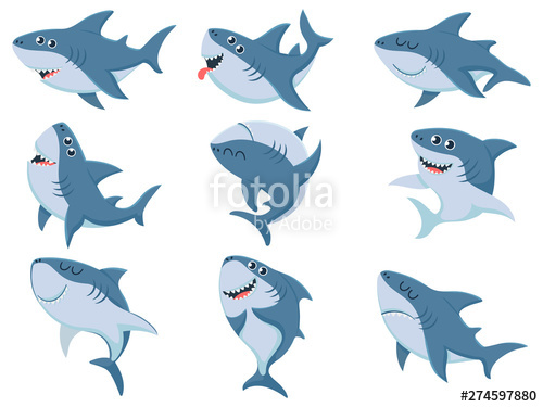 Cartoon sharks