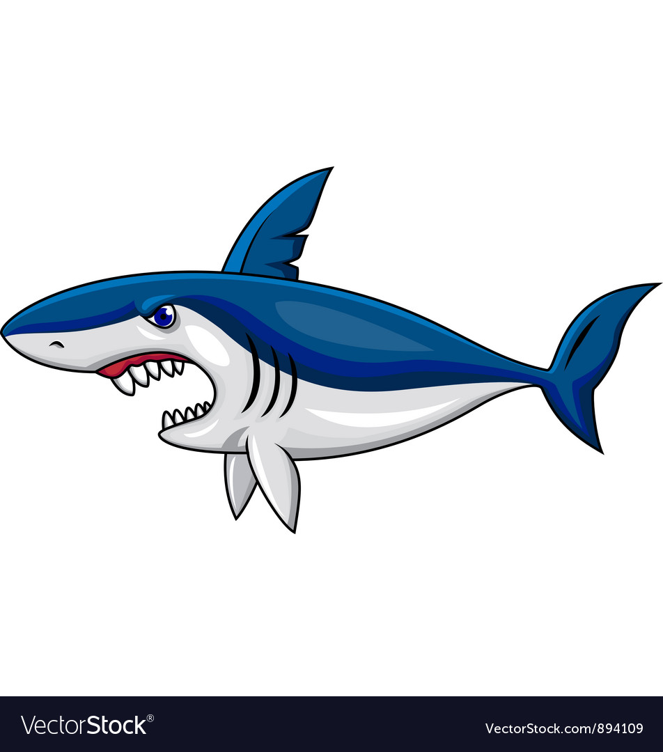 Angry Shark cartoon