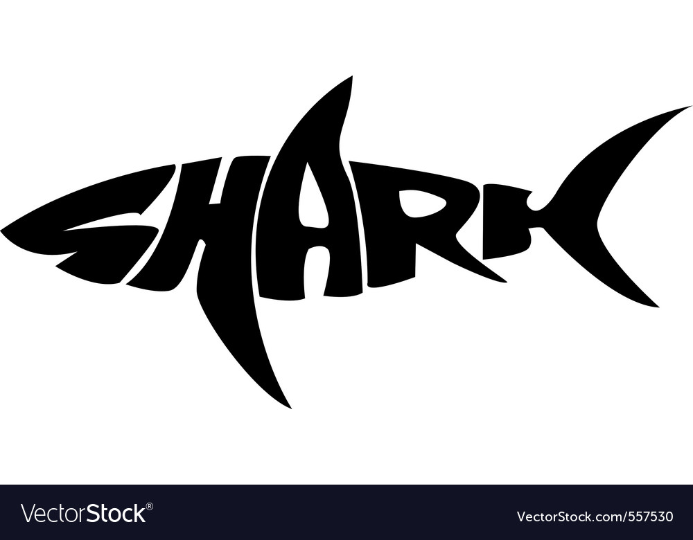 Shark typography.