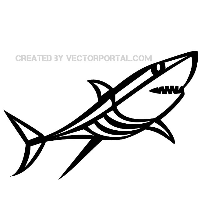 Shark Clip Art Image Free Vector