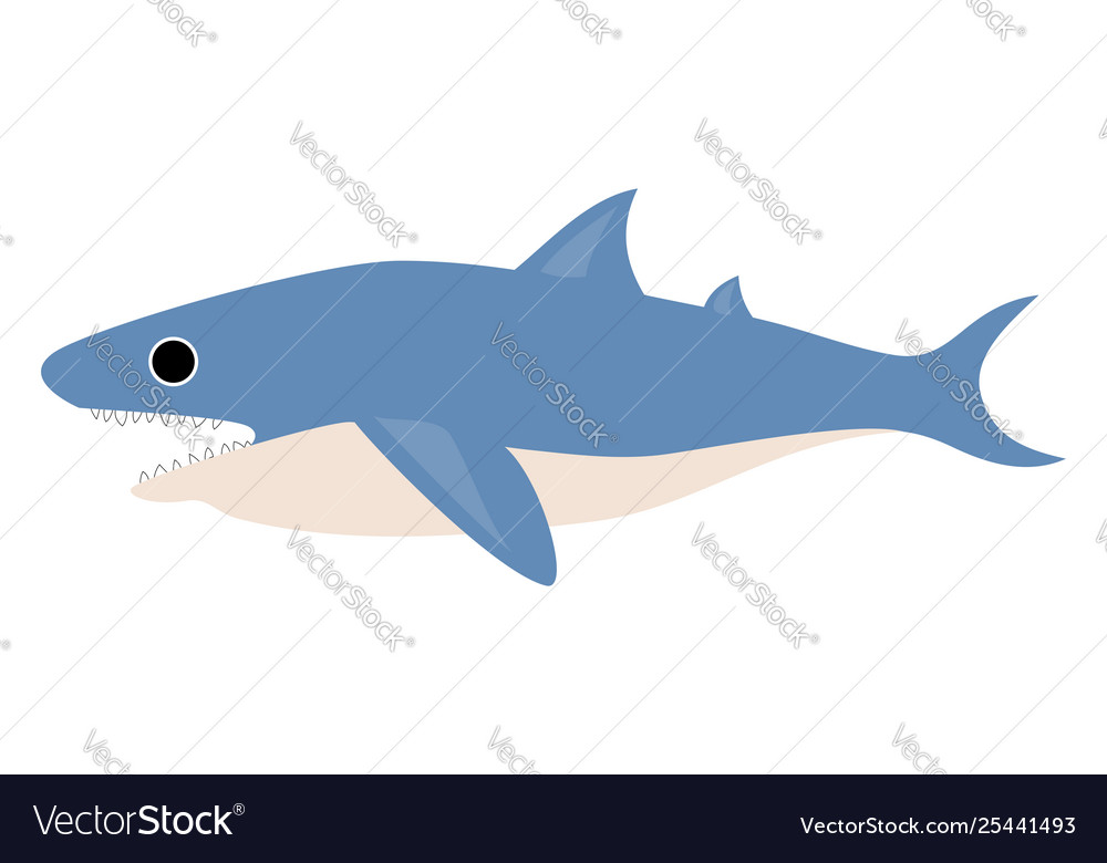 Clipart shark with mouth wide opened while