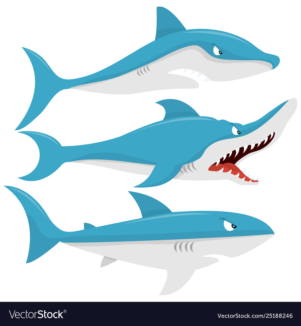 Cartoon mean sharks