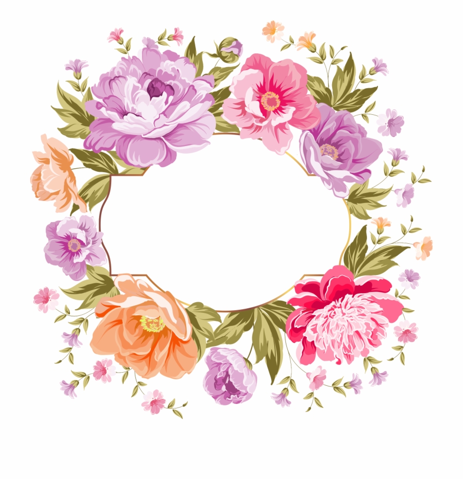 Watercolor Flowers Border Transpa Png Clipart Free