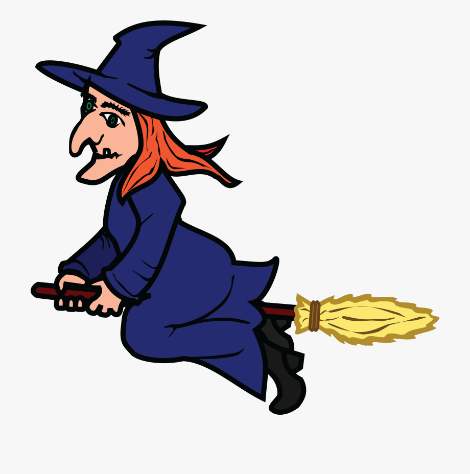 Free Clipart Of A Flying Witch