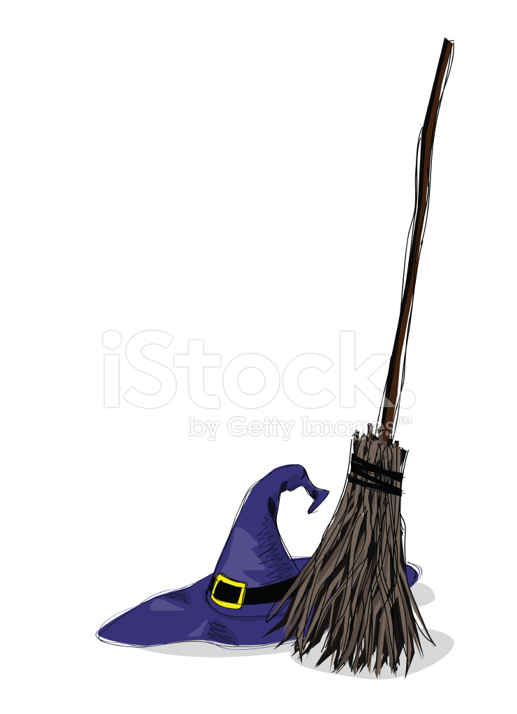 Witch broom clipart.