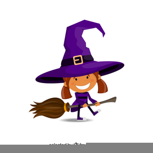 free witch clipart cartoon flying