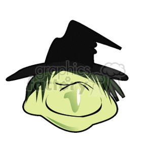 Funny witch face clipart
