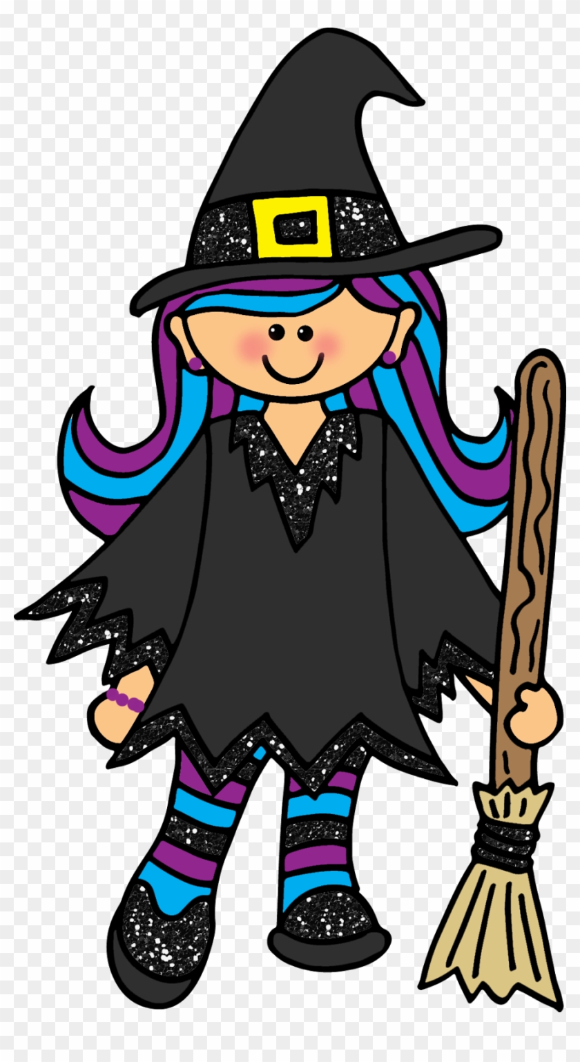 Friendly witch clipart.