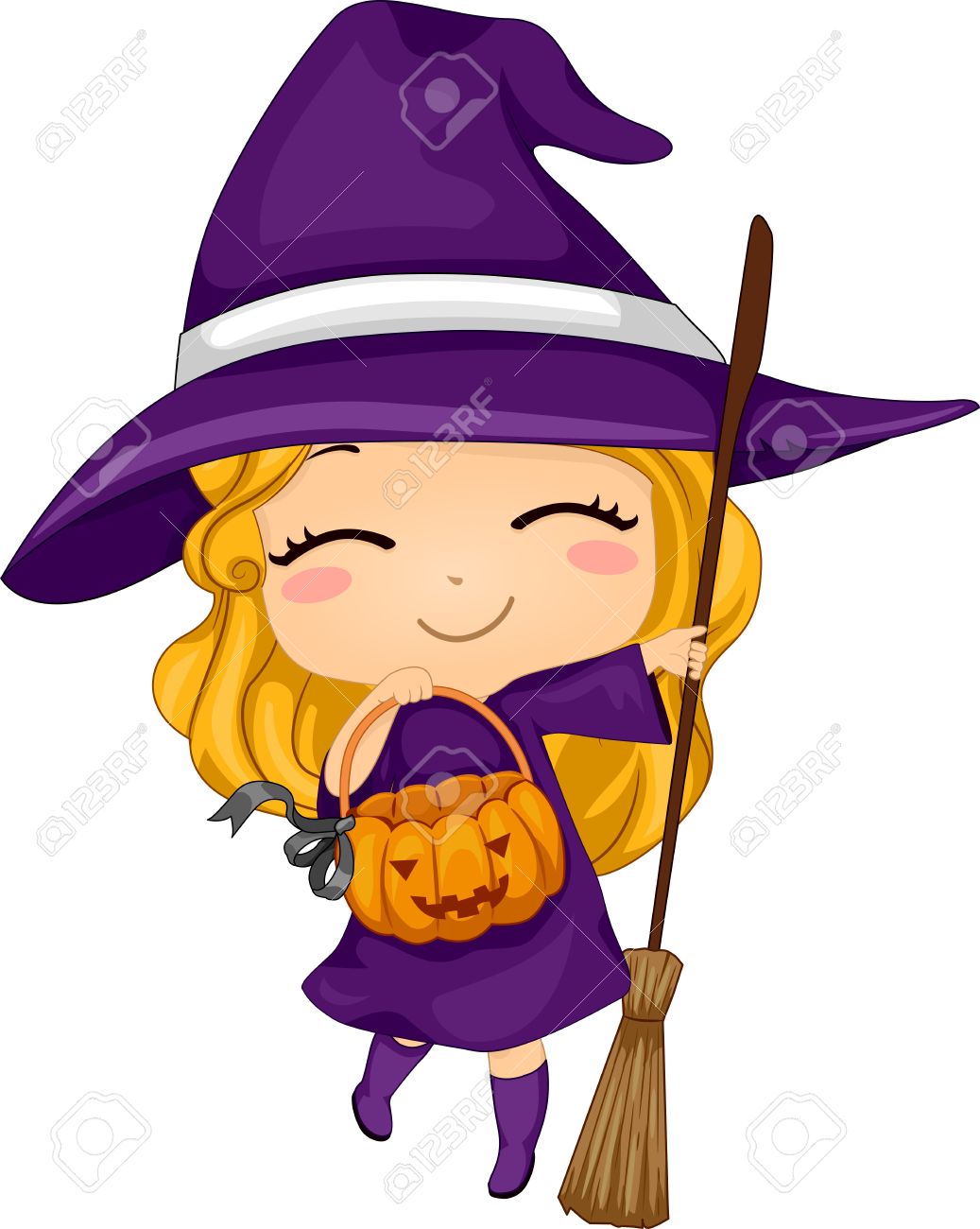 Cartoon witch clipart.