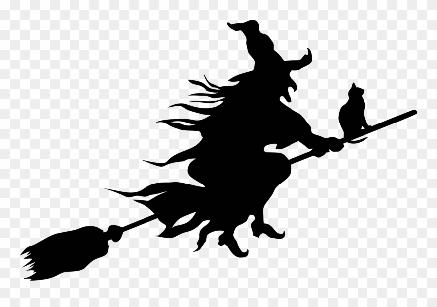 Witchcraft silhouette witchs.