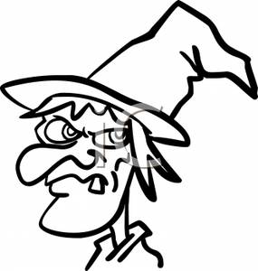 Witch Clipart Black And White