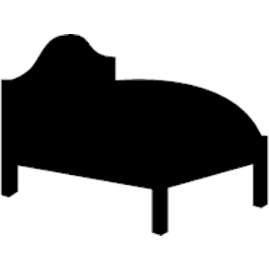 Bed silhouette clipart.
