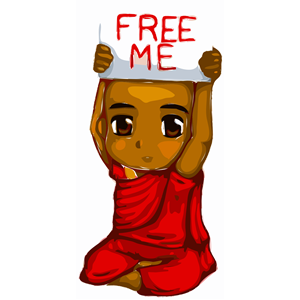 Free Tibet Monk clipart, cliparts of Free Tibet Monk free