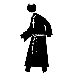Tonsured Monk clipart, cliparts of Tonsured Monk free