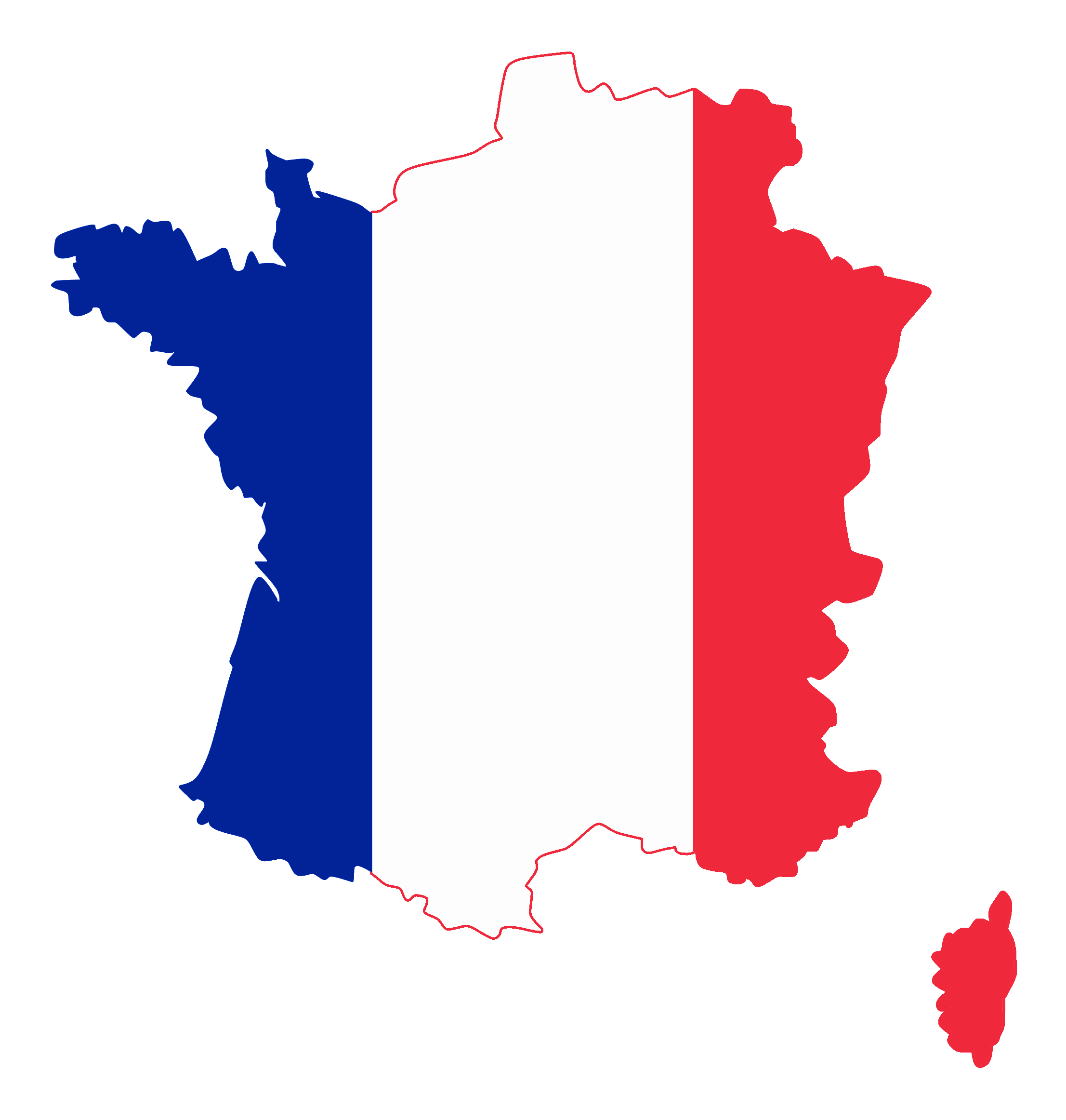 Flag of France Map