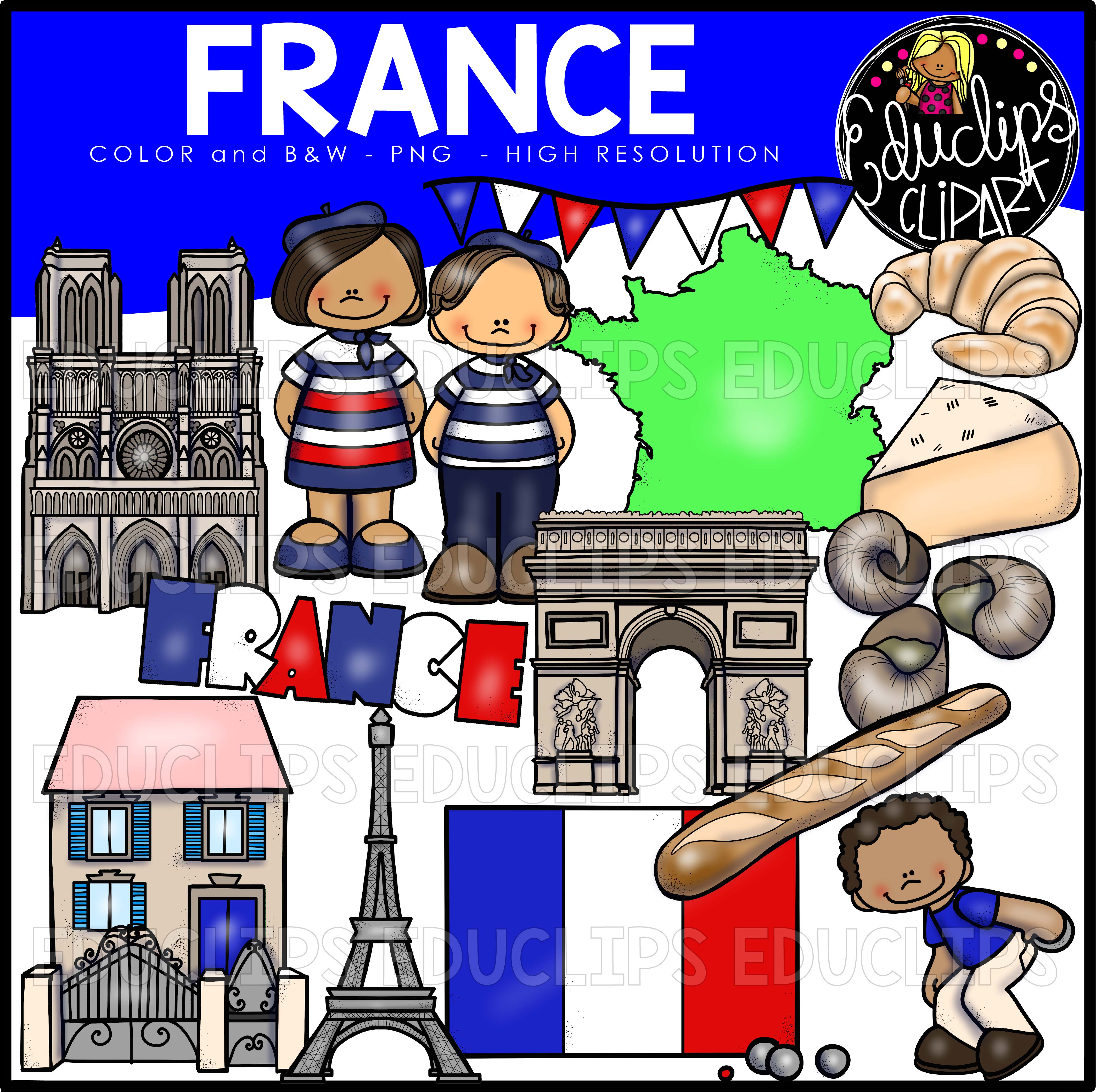 France Clip Art Bundle