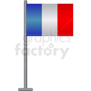 French flag pole clipart