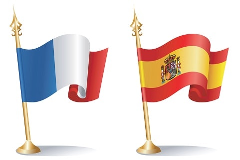 French and spanish.