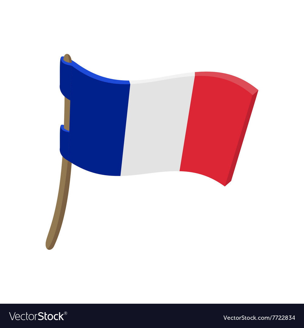 Flag of France icon cartoon style