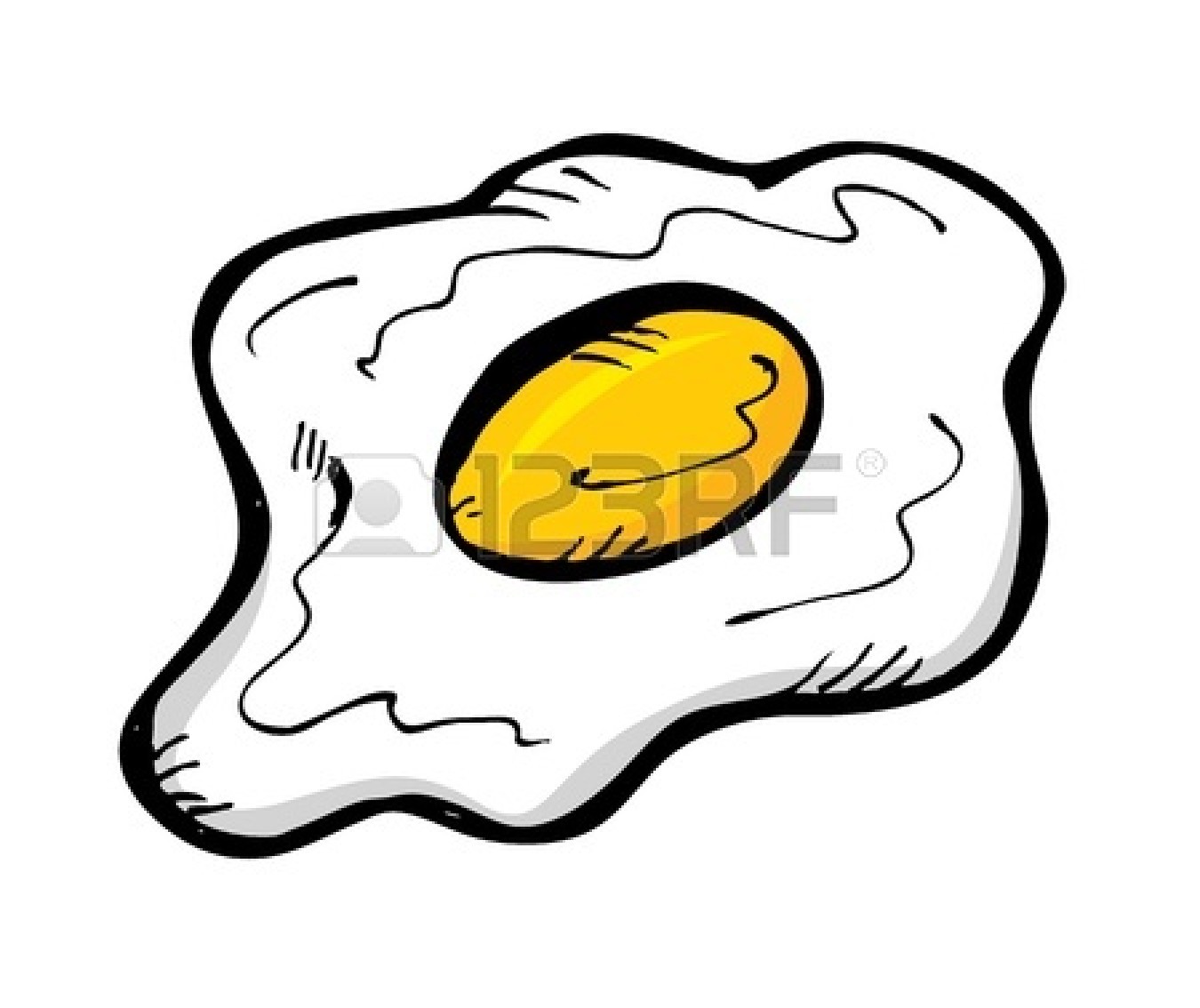 fried egg clipart drawn