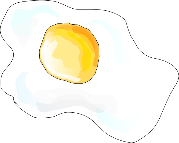 Fried Eggs clip art Free vector in Open office drawing svg