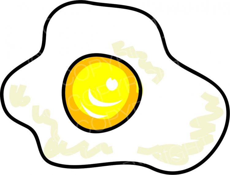 Fried Egg Clip Art Illustration