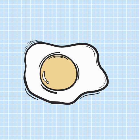 Illustration fried egg isolated on background