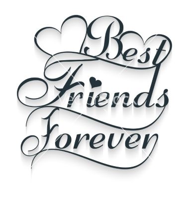 Best friends forever calligraphy text vector in