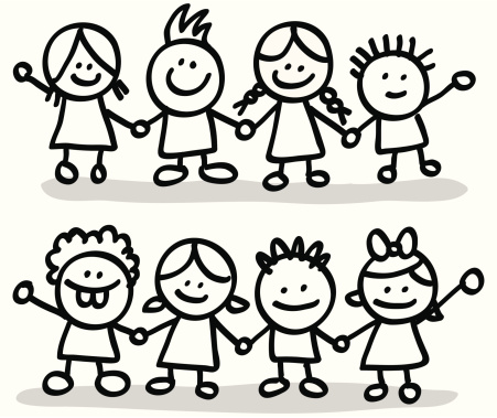 Free Friends Cartoon Black And White, Download Free Clip Art