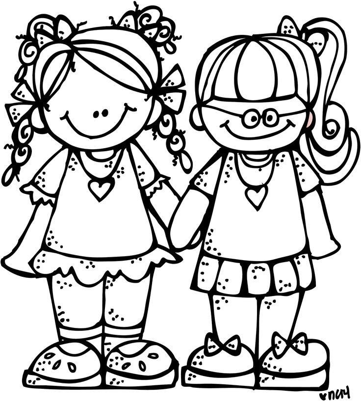 Friends Clipart Black And White
