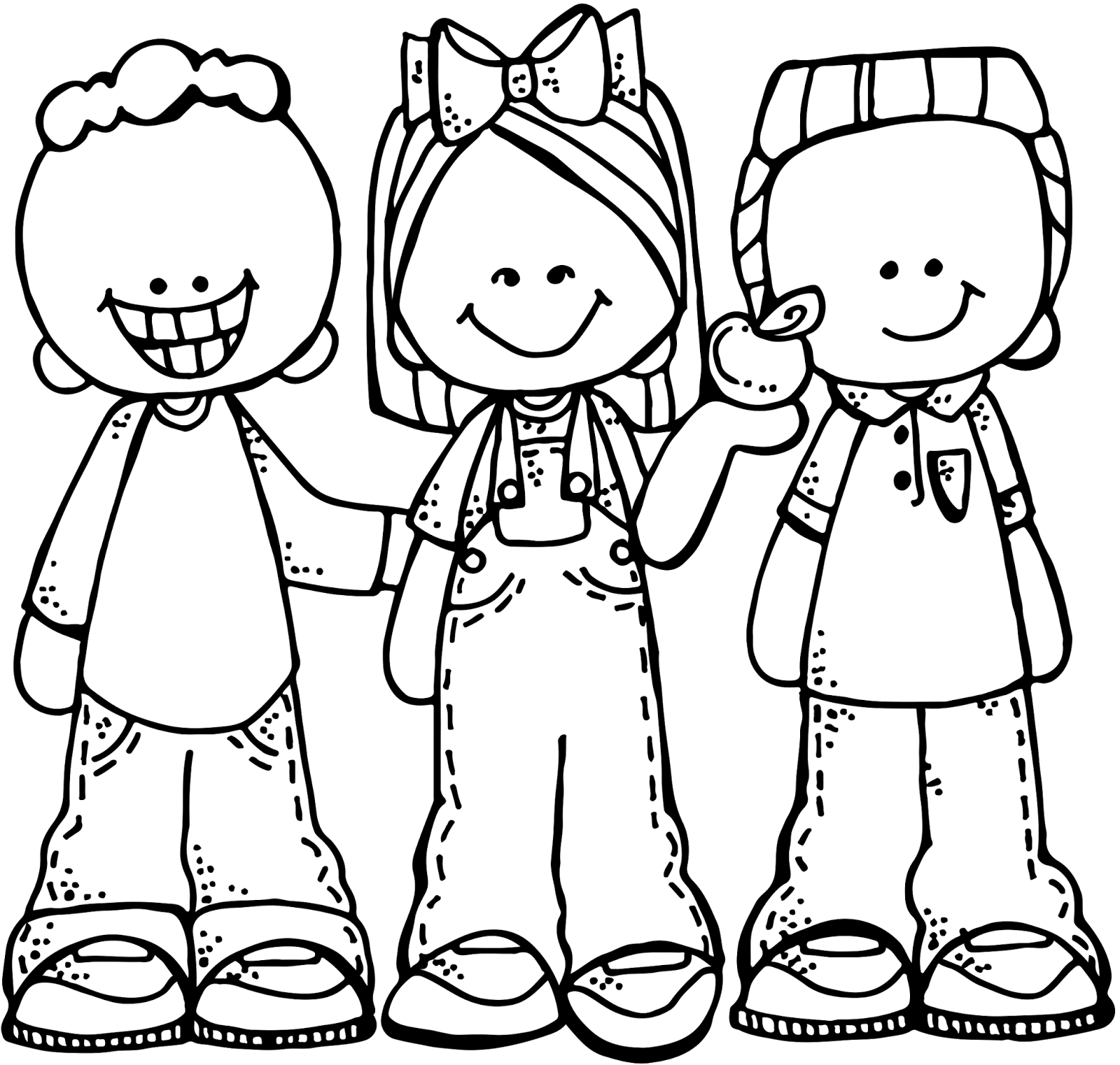Group clipart black and white, Group black and white