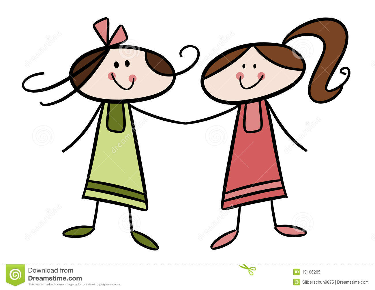 Two friends clipart