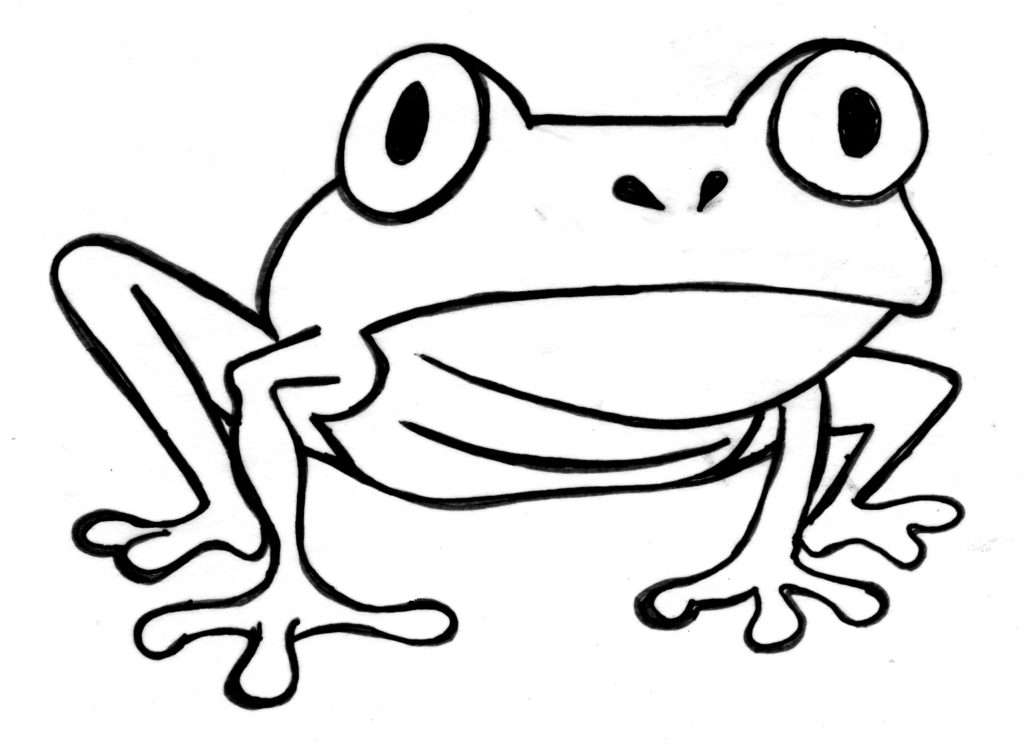 Frog Clipart Black And White