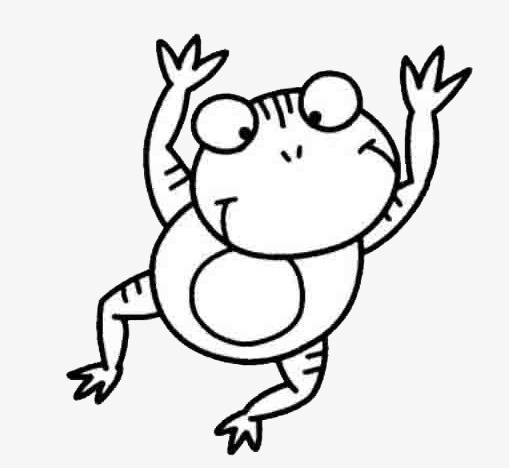 Frog Jump, Frog Clipart, Cartoon, Hand P