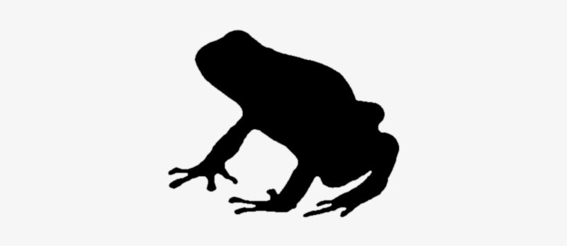 frog clipart black and white silhouette
