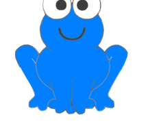 Blue frog clipart