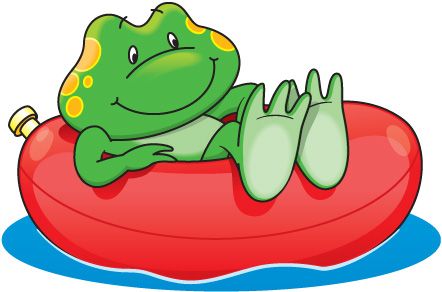 Spring frog clipart.