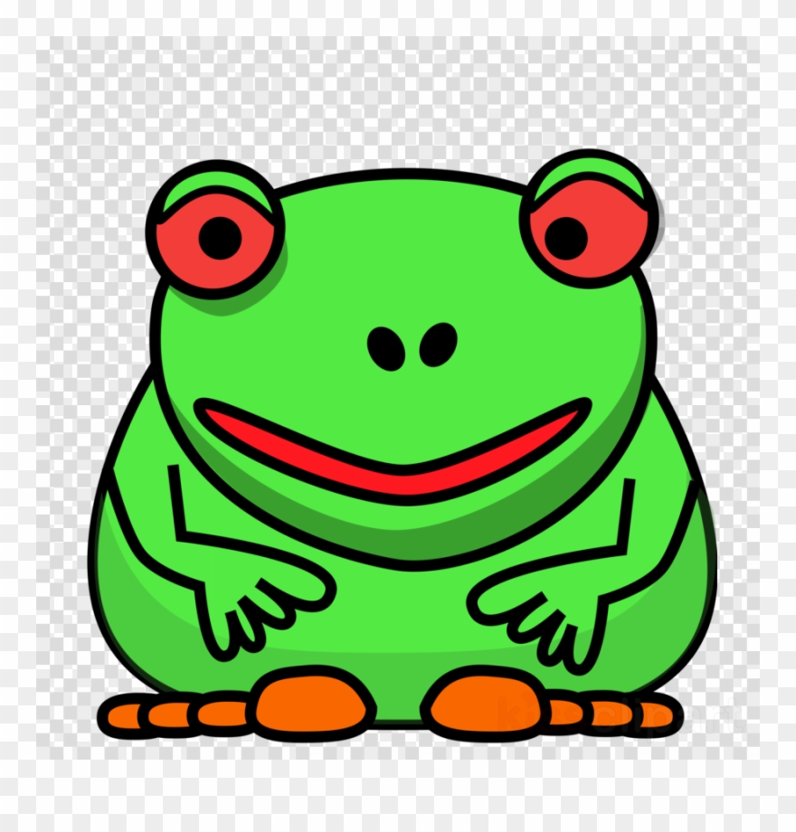 Sad cartoon frog.
