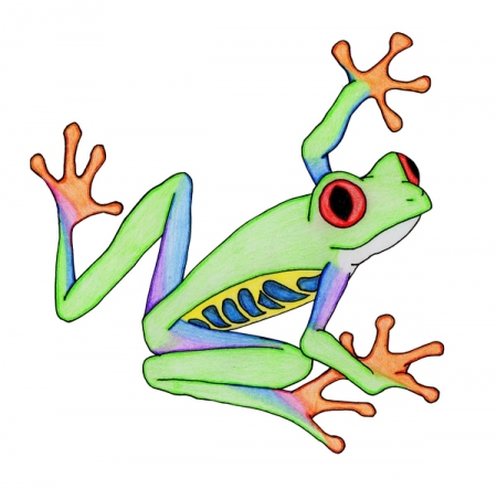 frog clipart tree