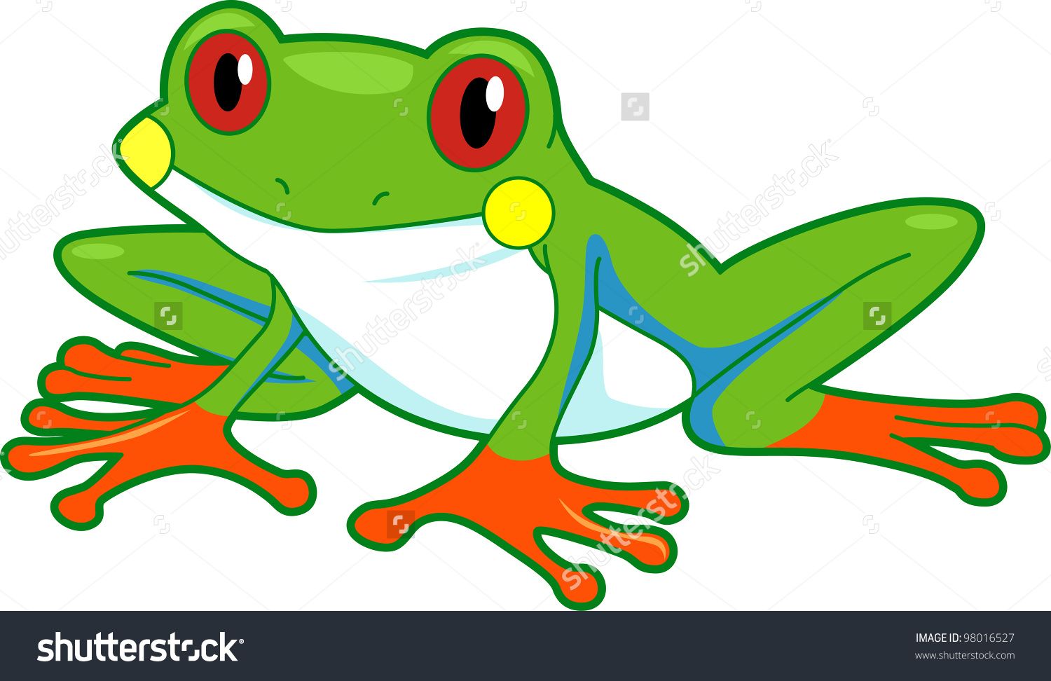 Rainforest frog clipart