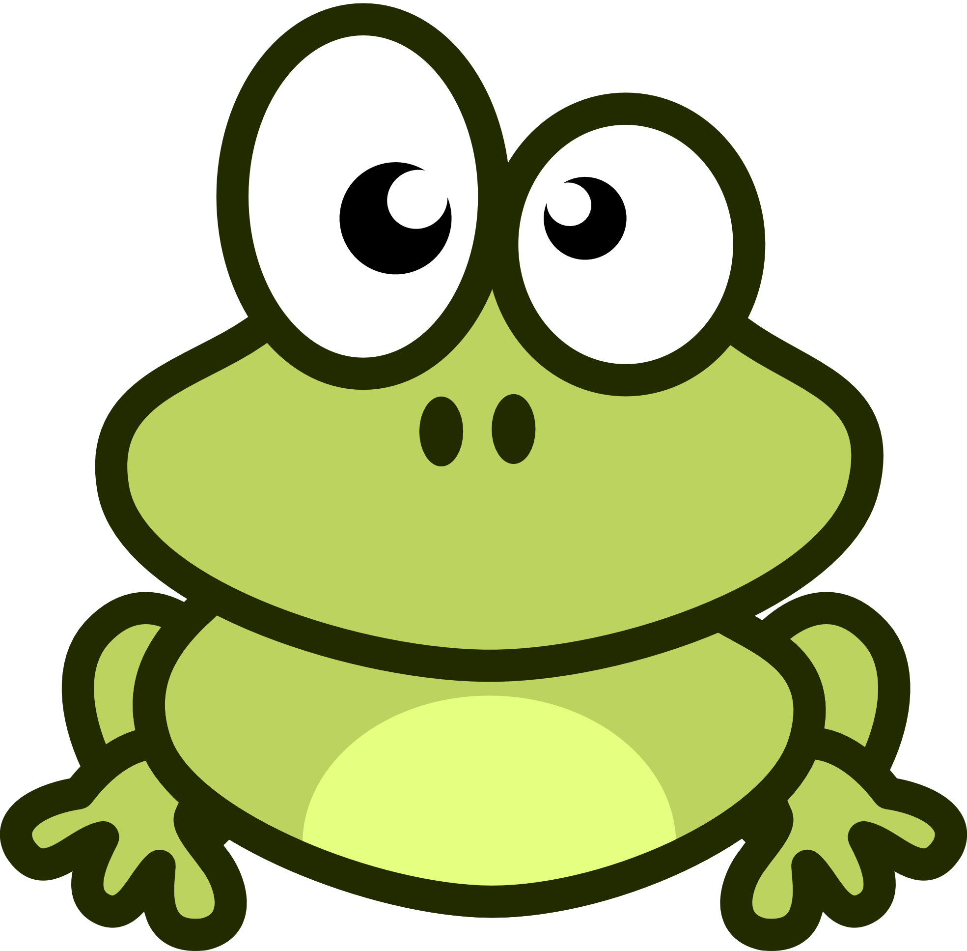 Frog vector clipart.