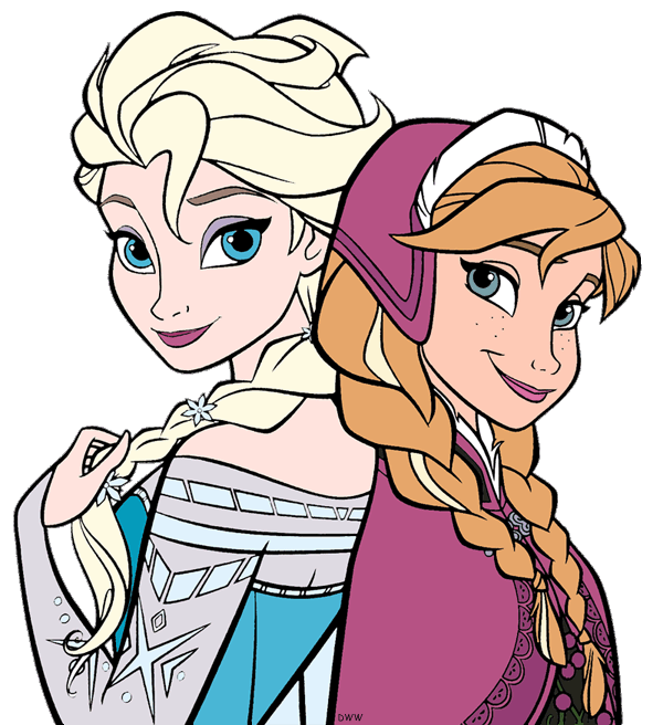 Anna and Elsa Clip Art from Frozen