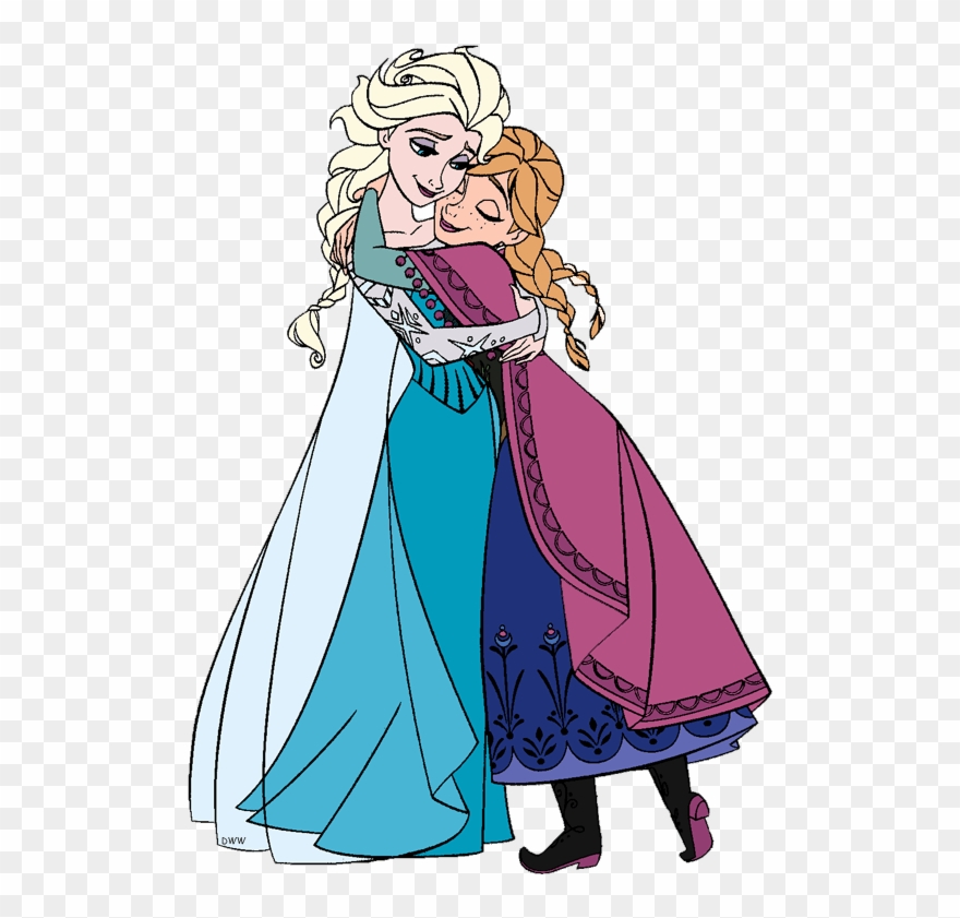 Hands Anna, Elsa Hugging