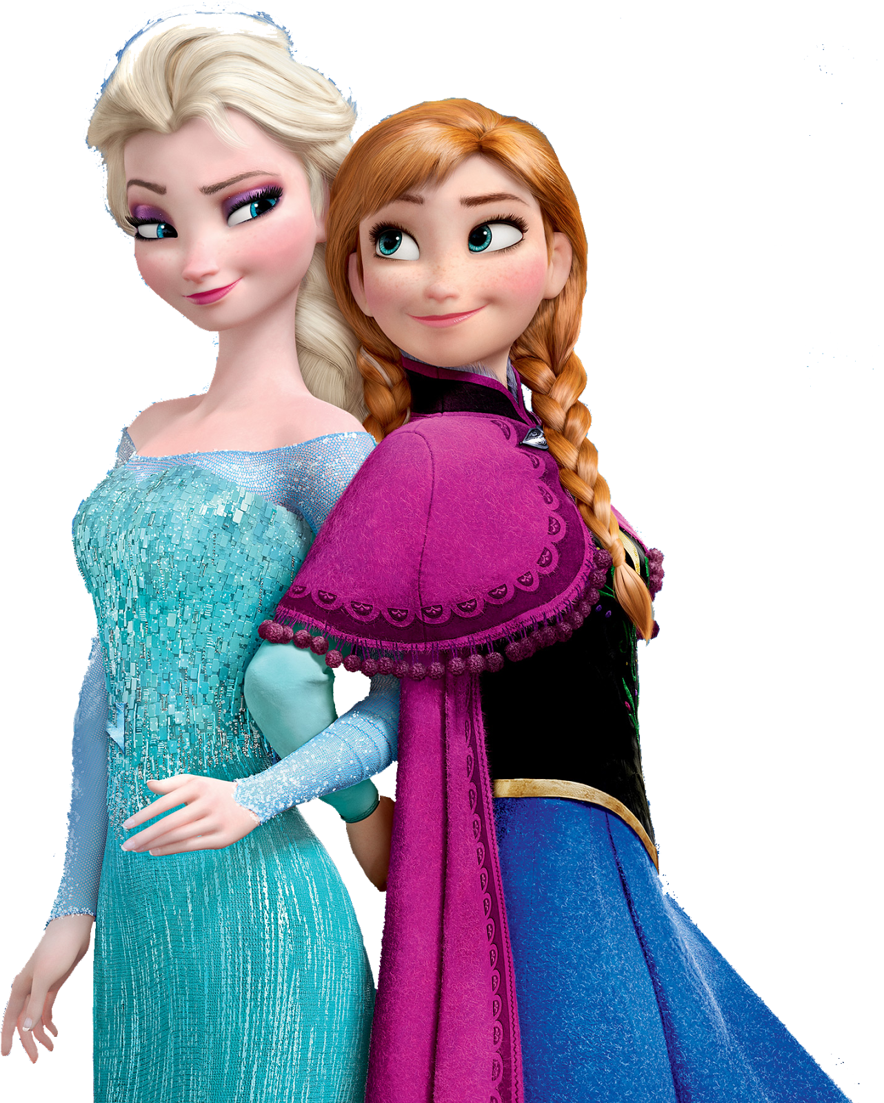 Frozen Anna And Elsa PNG Picture Clipart Images Black and