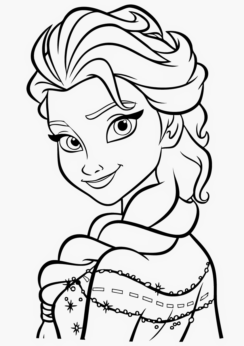 Elsa coloring clipart.
