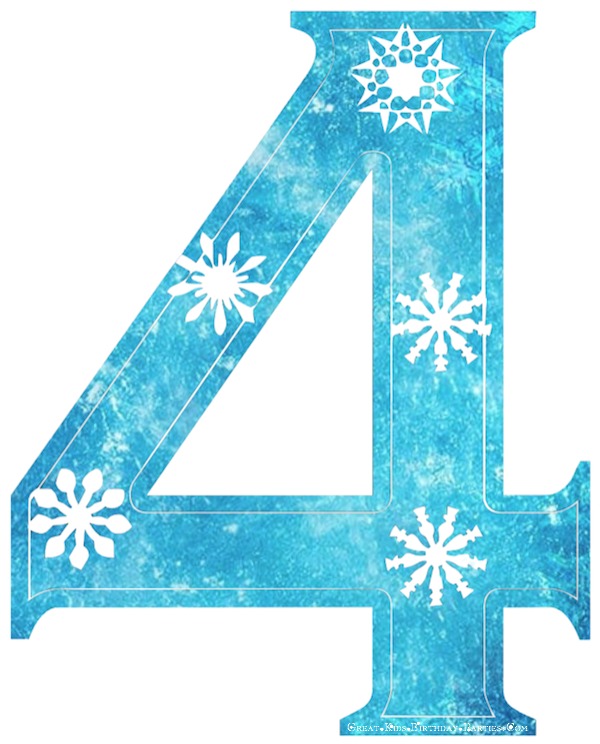 Frozen numbers clipart image