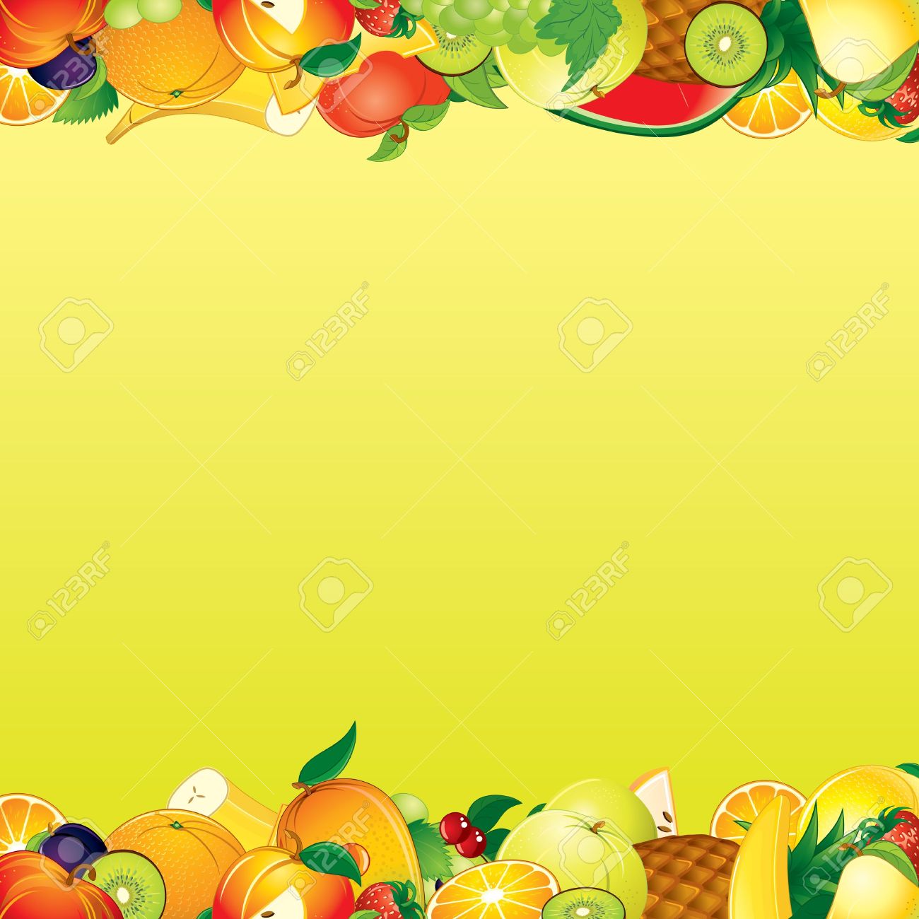 fruits and vegetables clipart background
