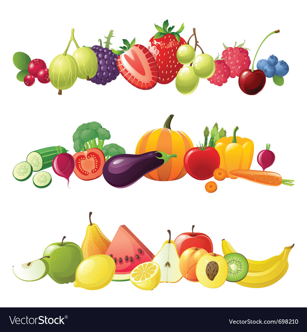 fruits and vegetables clipart border