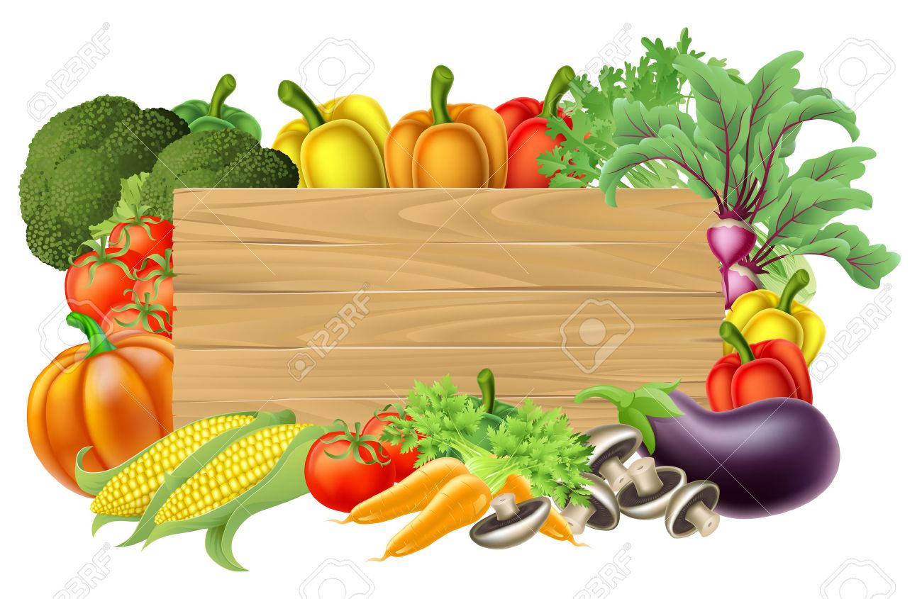 fruits and vegetables clipart border design