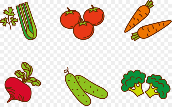 Fruit vegetable cartoon.
